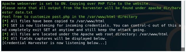 Phishing attack demo using Kali Linux